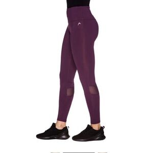 Head High-Waisted Plum / Grape Workout Leggings / Exercise / Yoga